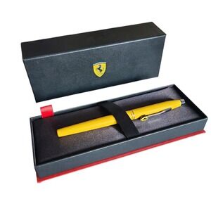 Cross Scuderia Ferrari Yellow Fountain Pen Writing Pen with Box